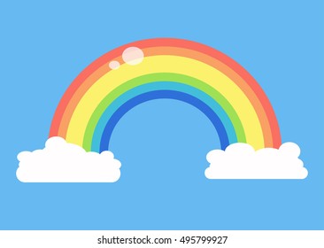 Rainbow icon flat. LGBT concept image. Homosexual minority icon. Vector Illustration