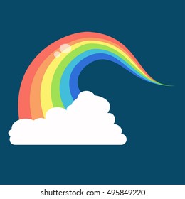 Rainbow icon flat. LGBT concept image. Homosexual minority icon. Vector Illustration