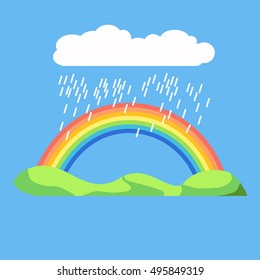 Rainbow icon flat. LGBT concept image. Homosexual minority icon. Vector Illustration