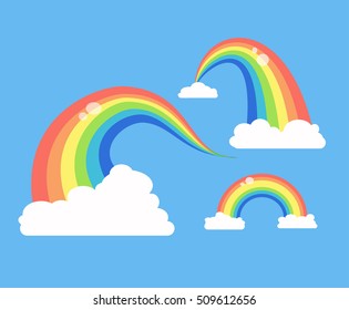 Rainbow icon flat. LGBT concept image. Homosexual minority icon. Vector Illustration