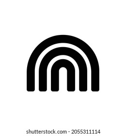 rainbow Icon. Flat style design isolated on white background. Vector illustration