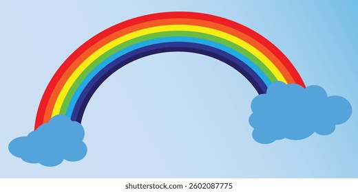 Rainbow icon. Flat style. Vector icon