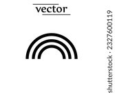 Rainbow Icon Flat Vector Illustration. flat symbol on white background..eps