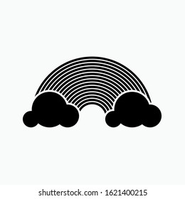 Rainbow Icon Flat Vector Illustration.