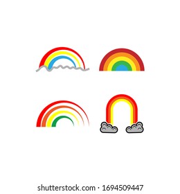 Rainbow Icon Flat Vector Illustration