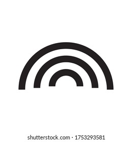 Rainbow Icon Flat Vector Illustration