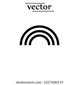 Ilustración de vectores planos con icono arcoiris. símbolo plano sobre fondo blanco..eps