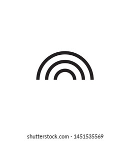 Rainbow Icon Flat Vector On White