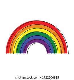 Rainbow  Icon Gay Vector Or LGBT,  Rainbow  Pride Symbol.