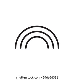 rainbow icon illustration isolated vector sign symbol
