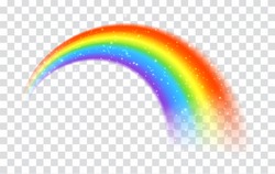 Rainbow Icon Isolated On Transparent Background