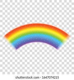 Rainbow icon isolated on transparent background