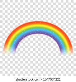 Rainbow icon isolated on transparent background