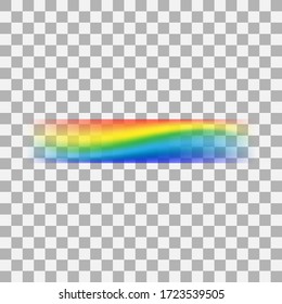 Icono arco iris aislado en fondo transparente. 3d realista. Tragedia. Material - Ilustración de vectores