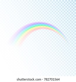 Rainbow icon isolated on transparent background. Sun light colorful spectrum. Vector illustration