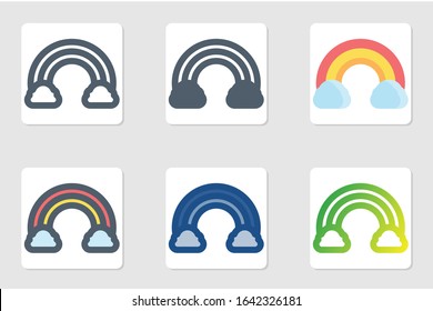 rainbow icon in isolated on white background. for your web site design, logo, app, UI. Vector graphics illustration and editable stroke. EPS 10.