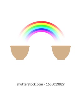 Rainbow icon isolated on white background