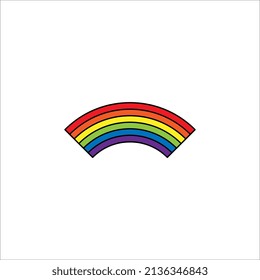 Rainbow icon isolated on white background. eps 10
