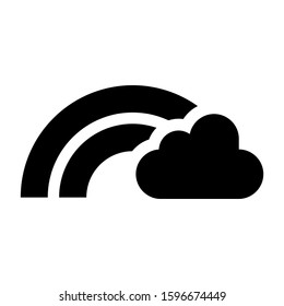 rainbow icon isolated sign symbol vector illustration - high quality black style vector icons
