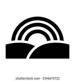 rainbow icon isolated sign symbol vector illustration - high quality black style vector icons
