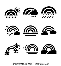 rainbow icon isolated sign symbol vector illustration - Collection of high quality black style vector icons
