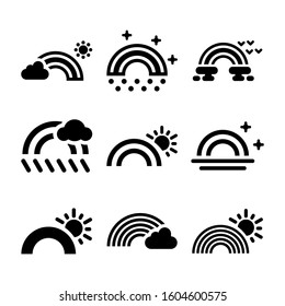 rainbow icon isolated sign symbol vector illustration - Collection of high quality black style vector icons
