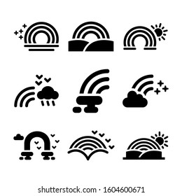 rainbow icon isolated sign symbol vector illustration - Collection of high quality black style vector icons
