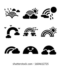 rainbow icon isolated sign symbol vector illustration - Collection of high quality black style vector icons
