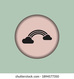 rainbow icon, isolated rainbow sign icon, vector illustration