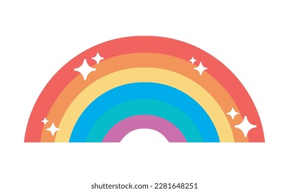 rainbow icon isolated white background