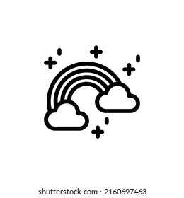 Regenbogensymbol. Line Art Design einzeln auf weißem Hintergrund
