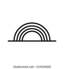 Rainbow icon line isolated on white background. Weather concept drawing icon line in modern style. Vector illustration for your web site mobile logo app UI design.