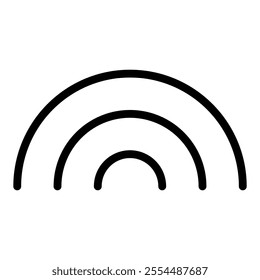 Rainbow icon in line style. Signal icon in line style
