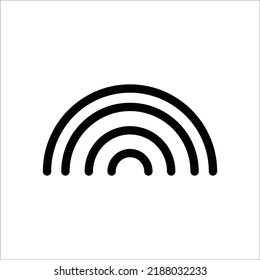 Rainbow icon, Line Vector graphics