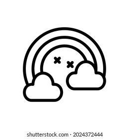 	
Ilustración vectorial de la línea de iconos arco iris