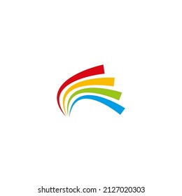 Rainbow icon logo design illustration template vector
