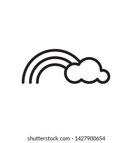 rainbow icon, logo design isolated