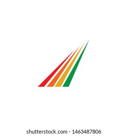 Rainbow icon logo design vector template