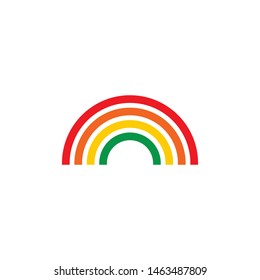 Rainbow icon logo design vector template