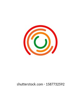 Rainbow icon logo design vector template