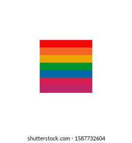 Rainbow icon logo design vector template