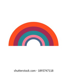 Rainbow icon or Logo Design, Vector Template