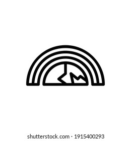 Rainbow Icon Logo Illustration Vector Isolated. Earth Day and Ecology Icon-Set. Suitable for Web Design, Logo, App, and UI.