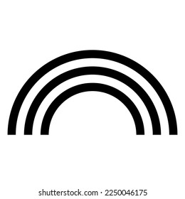 Icono arcoiris o logotipo. Ilustración vectorial de diseño simple