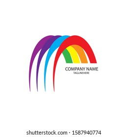 Rainbow Icon Logo Vector Design