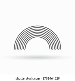 Rainbow icon. Logo vector illustration
