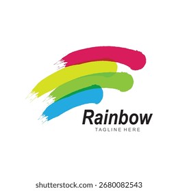 Rainbow-Symbol Logo, Vektorgrafik-Illustration, Design