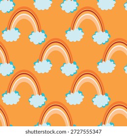Icono del arco iris en un fondo transparente. Símbolo aislado detallado. Linda Ilustración vectorial. Estilo doodle escandinavo.