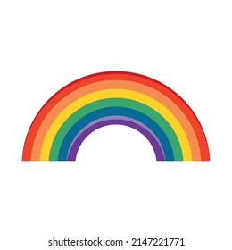 rainbow icon on white background