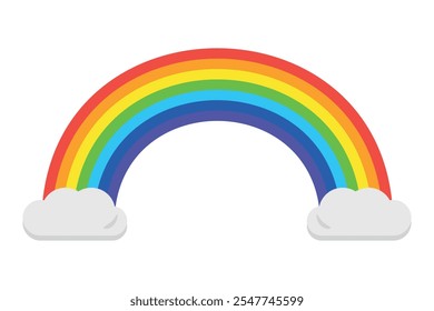  Rainbow icon on white background. Vector icon.